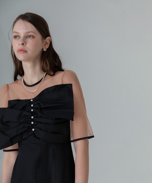 Leja（レジャ）の「【LEJA】フロントプリーツシアースリーブIライン