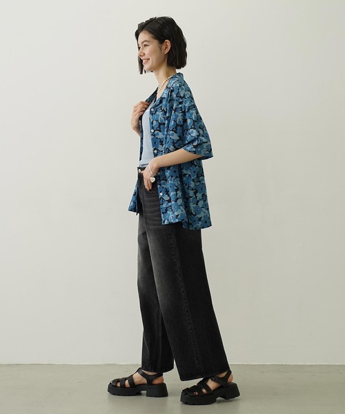 MILKFED.(ミルクフェド)の「FLORAL ALL OVER PATTERN SHIRT(シャツ/ブラウス・レディース・ブラウン/ライトピンク/ブルー・ONE SIZE)」の14枚目の写真