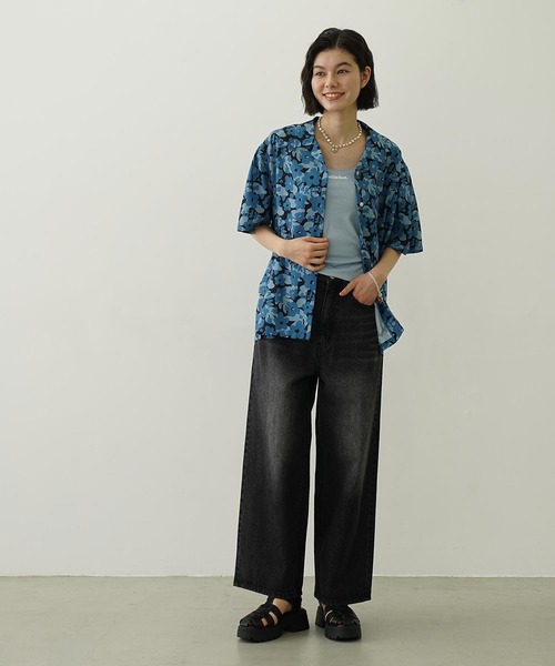 MILKFED.(ミルクフェド)の「FLORAL ALL OVER PATTERN SHIRT(シャツ/ブラウス・レディース・ブラウン/ライトピンク/ブルー・ONE SIZE)」の19枚目の写真