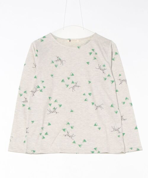tシャツ (BD)「BARNDOOR」北欧風 プリント 長袖 Tシャツ レディース BD)【BARNDOOR】北欧風 プリント 長袖 Tシャツ（Tシャツ