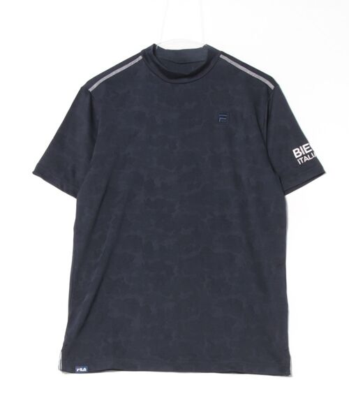 FILA GOLF(フィラゴルフ )の「【FILA GOLF/フィラゴルフ】モックネック半袖シャツ ゴルフ(Tシャツ/カットソー・メンズ・ネイビー/ホワイト・LARGE/XX-LARGE/X-LARGE/MEDIUM)」の2枚目の写真