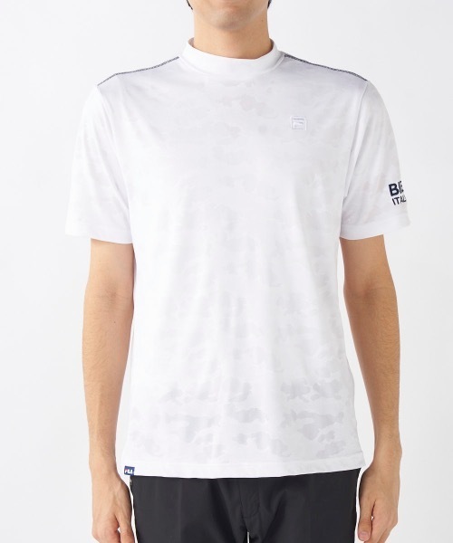 FILA GOLF(フィラゴルフ )の「【FILA GOLF/フィラゴルフ】モックネック半袖シャツ ゴルフ(Tシャツ/カットソー・メンズ・ネイビー/ホワイト・LARGE/XX-LARGE/X-LARGE/MEDIUM)」の9枚目の写真
