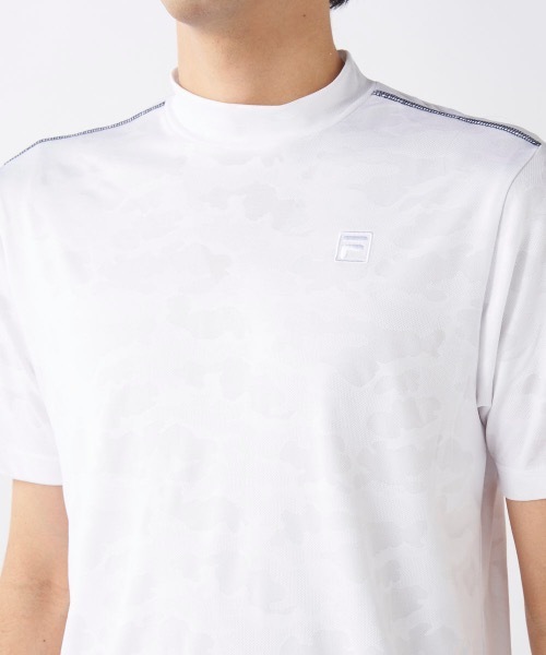 FILA GOLF(フィラゴルフ )の「【FILA GOLF/フィラゴルフ】モックネック半袖シャツ ゴルフ(Tシャツ/カットソー・メンズ・ネイビー/ホワイト・LARGE/XX-LARGE/X-LARGE/MEDIUM)」の12枚目の写真
