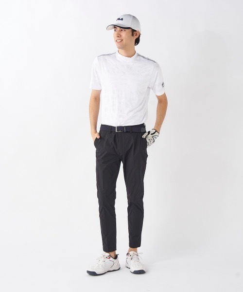 FILA GOLF(フィラゴルフ )の「【FILA GOLF/フィラゴルフ】モックネック半袖シャツ ゴルフ(Tシャツ/カットソー・メンズ・ネイビー/ホワイト・LARGE/XX-LARGE/X-LARGE/MEDIUM)」の8枚目の写真