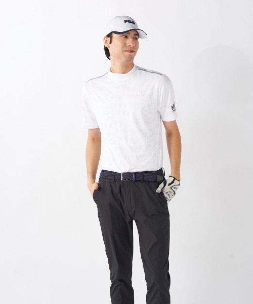 FILA GOLF(フィラゴルフ )の「【FILA GOLF/フィラゴルフ】モックネック半袖シャツ ゴルフ(Tシャツ/カットソー・メンズ・ネイビー/ホワイト・LARGE/XX-LARGE/X-LARGE/MEDIUM)」の6枚目の写真