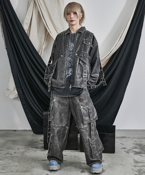 DIESEL♥未使用タグ付き☆革ウールブルゾン DIESEL♥未使用タグ付き☆革ウールブルゾン DIESEL♥未使用タグ付き