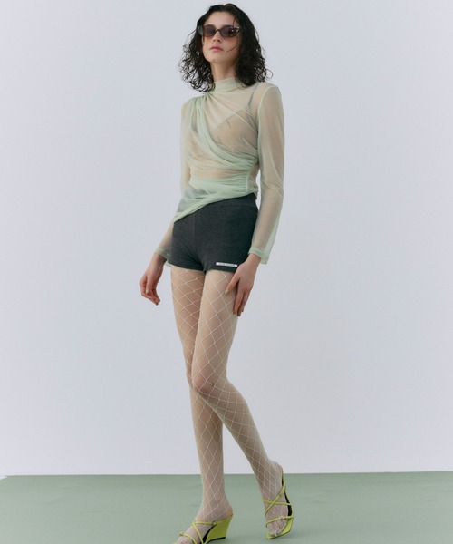 JOSE MOON(ジョゼムーン)の「KNIT SHORT PANTS/ニットショートパンツ(その他パンツ・レディース・グレー/ブラック・FREE)」の10枚目の写真