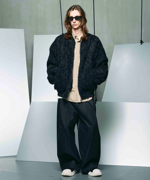 MAISON SPECIAL(メゾンスペシャル)の「《UNISEX》120/2/2 Suvin Cotton Gabardine Prime-Wide Two Tuck Pants/スヴィンコットンギャバジンプライムワイドツータックパンツ【MAISON SPECIAL/メゾンスペシャル】(その他パンツ・メンズ・ブラック/チャコールグレー/ブルー/ダークブルー・0/1/2)」の7枚目の写真