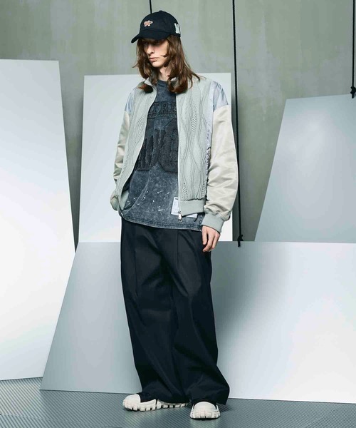 MAISON SPECIAL(メゾンスペシャル)の「《UNISEX》120/2/2 Suvin Cotton Gabardine Prime-Wide Two Tuck Pants/スヴィンコットンギャバジンプライムワイドツータックパンツ【MAISON SPECIAL/メゾンスペシャル】(その他パンツ・メンズ・ブラック/チャコールグレー/ブルー/ダークブルー・0/1/2)」の9枚目の写真