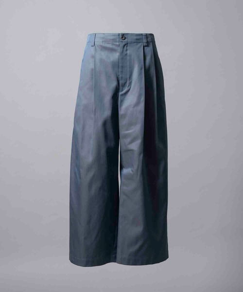 UNISEX》120/2/2 Suvin Cotton Gabardine Prime-Wide Two Tuck Pants