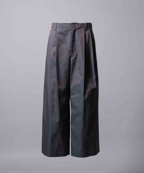 UNISEX》120/2/2 Suvin Cotton Gabardine Prime-Wide Two Tuck Pants