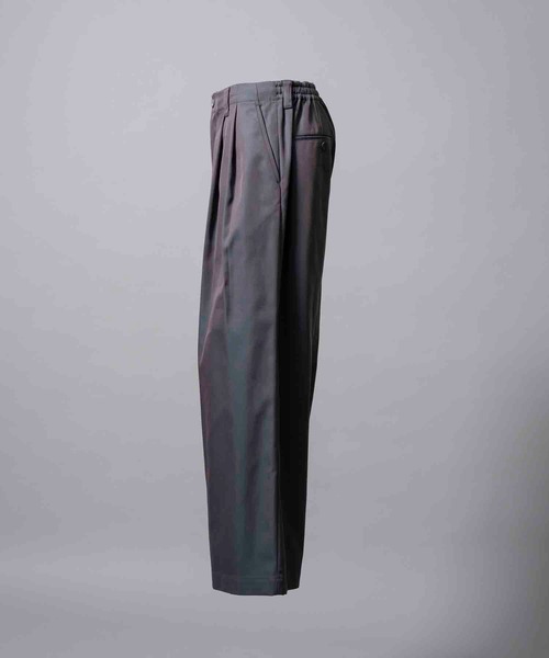 UNISEX》120/2/2 Suvin Cotton Gabardine Prime-Wide Two Tuck Pants