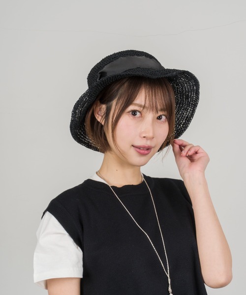 ANJOU CHOUETTE 黒リボンハット ANJOU CHOUETTE 黒リボンハット - メルカリ