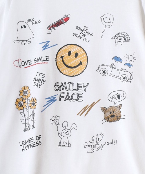 SMILEY FACE(スマイリーフェイス)の「SMILEY FACE/スマイリーフェイス 吸水速乾/UVカット オーバーサイズ バックプリント ロゴ ワンポイント刺繍 半袖Tシャツ/レディース メンズ(Tシャツ/カットソー・レディース・ブルー系その他/ネイビー/ホワイト系その他/ホワイト/ブラック系その他4/ホワイト系その他3/ブラック系その他5/ブラック系その他3/ホワイト系その他2/ブラック系その他/ブラック系その他2/ブラック・M/LL/L)」の17枚目の写真