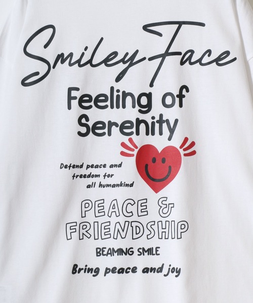 SMILEY FACE(スマイリーフェイス)の「SMILEY FACE/スマイリーフェイス 吸水速乾/UVカット オーバーサイズ バックプリント ロゴ ワンポイント刺繍 半袖Tシャツ/レディース メンズ(Tシャツ/カットソー・レディース・ブルー系その他/ネイビー/ホワイト系その他/ホワイト/ブラック系その他4/ホワイト系その他3/ブラック系その他5/ブラック系その他3/ホワイト系その他2/ブラック系その他/ブラック系その他2/ブラック・M/LL/L)」の13枚目の写真