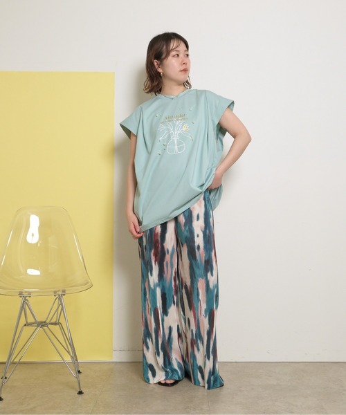palm RICHE(ポームリシュ)の「【セルフカット可能】柄プリーツ イージーパンツ アソート総柄展開(その他パンツ・レディース・ブラック/サックスブルー/ブルー/グリーン・M)」の20枚目の写真