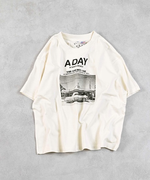 Life Support Products（ライフサポートプロダクツ）の「【COTTON from U.S.A】ビッグシルエットフォトプリントTシャツ（Tシャツ/カットソー・キッズ・ホワイト系1/ホワイト系2/ホワイト系3/ブラック系2/ホワイト系4/ブラック系1/ブラック系3/ブラック系4・150/110/80/90/95/100/120/130/140）」の4枚目の写真