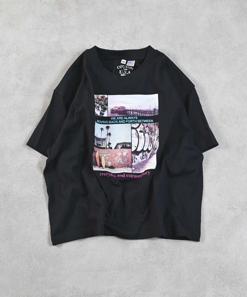 Life Support Products（ライフサポートプロダクツ）の「【COTTON from U.S.A】ビッグシルエットフォトプリントTシャツ（Tシャツ/カットソー・キッズ・ホワイト系1/ホワイト系2/ホワイト系3/ブラック系2/ホワイト系4/ブラック系1/ブラック系3/ブラック系4・150/110/80/90/95/100/120/130/140）」の20枚目の写真