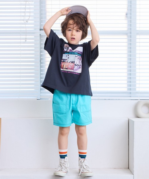 Life Support Products（ライフサポートプロダクツ）の「【COTTON from U.S.A】ビッグシルエットフォトプリントTシャツ（Tシャツ/カットソー・キッズ・ホワイト系1/ホワイト系2/ホワイト系3/ブラック系2/ホワイト系4/ブラック系1/ブラック系3/ブラック系4・150/110/80/90/95/100/120/130/140）」の22枚目の写真