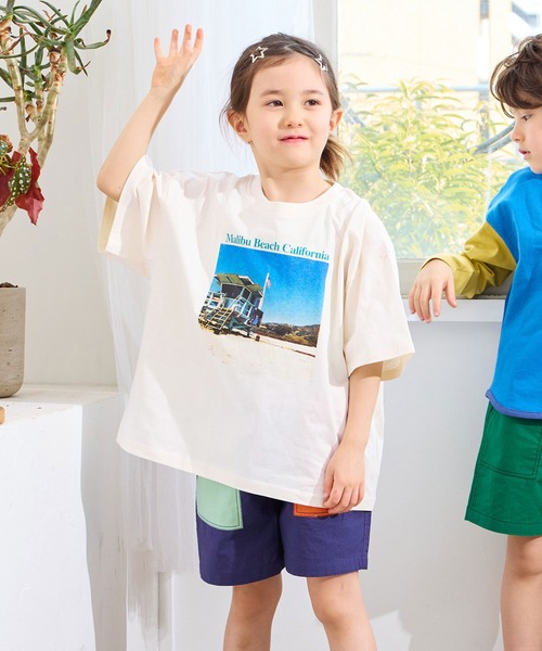 Life Support Products（ライフサポートプロダクツ）の「【COTTON from U.S.A】ビッグシルエットフォトプリントTシャツ（Tシャツ/カットソー・キッズ・ホワイト系1/ホワイト系2/ホワイト系3/ブラック系2/ホワイト系4/ブラック系1/ブラック系3/ブラック系4・150/110/80/90/95/100/120/130/140）」の14枚目の写真