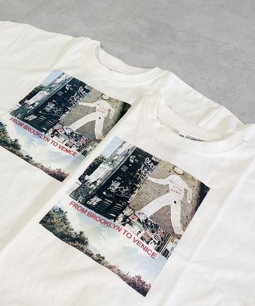 Life Support Products（ライフサポートプロダクツ）の「【COTTON from U.S.A】ビッグシルエットフォトプリントTシャツ（Tシャツ/カットソー・キッズ・ホワイト系1/ホワイト系2/ホワイト系3/ブラック系2/ホワイト系4/ブラック系1/ブラック系3/ブラック系4・150/110/80/90/95/100/120/130/140）」の9枚目の写真