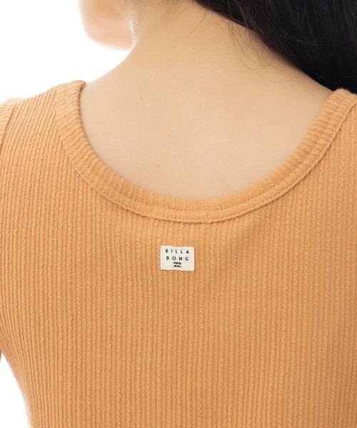 BILLABONG(ビラボン)の「BILLABONG レディース 【CHILLWEAR】 JACQUARD RIB TANK TOP タンクトップ 【2025年春夏モデル】/ビラボンセットアップ対応タンクトップ(タンクトップ・レディース・アイボリー/オレンジ系その他/ブラック・MEDIUM)」の6枚目の写真