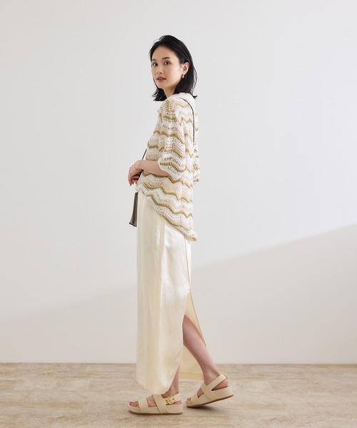 Coohem(コーヘン)の「【COOHEM(コーヘン)】ZIGZAG SUKASHI KNIT PULLOVER【WEB・一部店舗限定】【一部別注カラー】/洗える(ポロシャツ・レディース・ゴールド/ブラック/ブルー系その他5・FREE)」の10枚目の写真