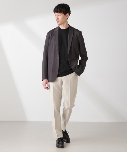 NANO universe(ナノユニバース)の「「N JACKET PREMIUM」IN DRY カノコストレッチジャケット(テーラードジャケット・メンズ・チャコール/ネイビー・S/M/L)」の6枚目の写真