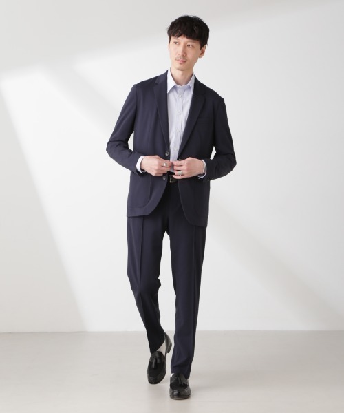 NANO universe(ナノユニバース)の「「N JACKET PREMIUM」IN DRY カノコストレッチジャケット(テーラードジャケット・メンズ・チャコール/ネイビー・S/M/L)」の13枚目の写真