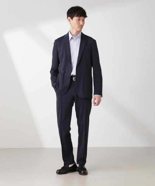 NANO universe(ナノユニバース)の「「N JACKET PREMIUM」IN DRY カノコストレッチジャケット(テーラードジャケット・メンズ・チャコール/ネイビー・S/M/L)」の14枚目の写真