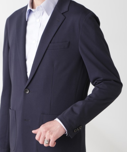 NANO universe(ナノユニバース)の「「N JACKET PREMIUM」IN DRY カノコストレッチジャケット(テーラードジャケット・メンズ・チャコール/ネイビー・S/M/L)」の21枚目の写真