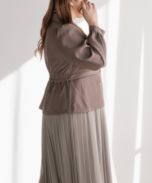 CLETTE(クレット)の「ドッキングプリーツワンピース(ワンピース・レディース・グレー/ピンク/ベージュ・4L/3L/LL)」の17枚目の写真