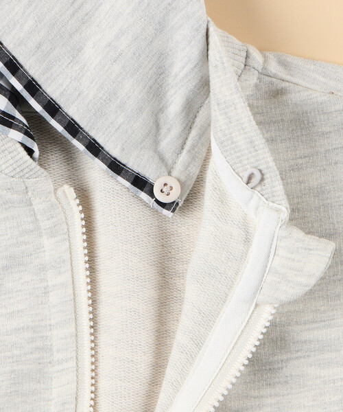 COMME CA ISM（コムサイズム）の「ギンガムチェック使い パーカー（パーカー・キッズ・ブラック/オートミール・80-90cm）」の10枚目の写真