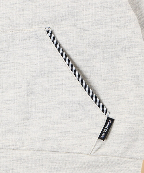 COMME CA ISM（コムサイズム）の「ギンガムチェック使い パーカー（パーカー・キッズ・ブラック/オートミール・80-90cm）」の8枚目の写真