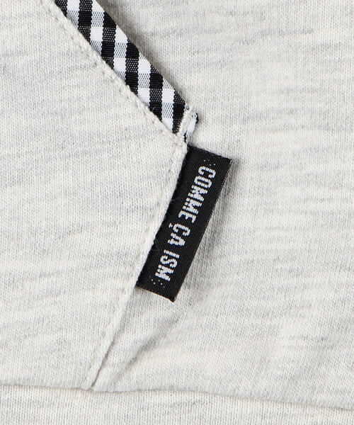 COMME CA ISM（コムサイズム）の「ギンガムチェック使い パーカー（パーカー・キッズ・ブラック/オートミール・80-90cm）」の5枚目の写真