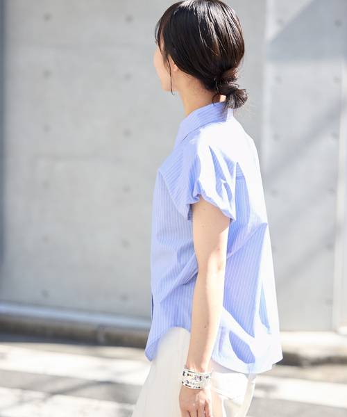 SLOBE IENA(スローブイエナ)の「《追加》バルーンスリーブブラウス(シャツ/ブラウス・レディース・ブルー/ベージュ/ホワイト・FREE)」の16枚目の写真