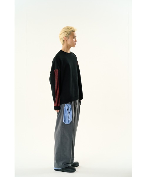 DISCOVERED(ディスカバード)の「LAME LAME LINE COTTON KNIT(ニット/セーター・メンズ・グレー/ブラック・LARGE/SMALL)」の16枚目の写真