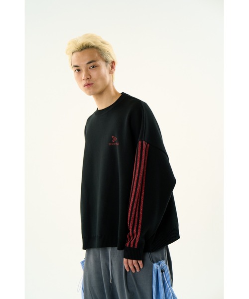 DISCOVERED(ディスカバード)の「LAME LAME LINE COTTON KNIT(ニット/セーター・メンズ・グレー/ブラック・LARGE/SMALL)」の6枚目の写真