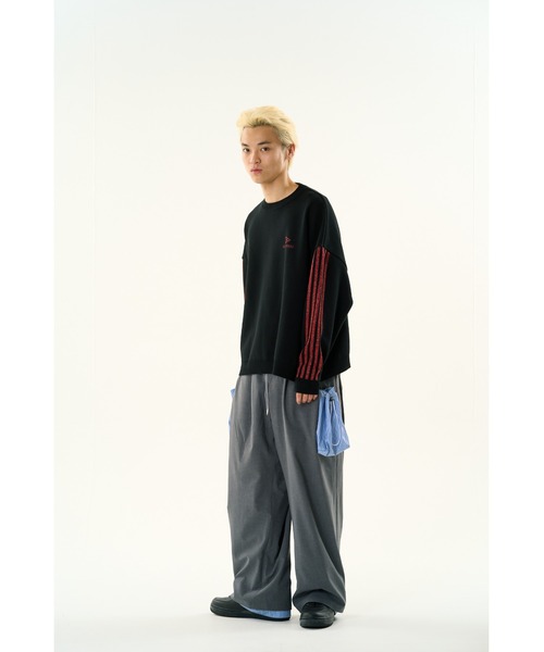 DISCOVERED(ディスカバード)の「LAME LAME LINE COTTON KNIT(ニット/セーター・メンズ・グレー/ブラック・LARGE/SMALL)」の17枚目の写真