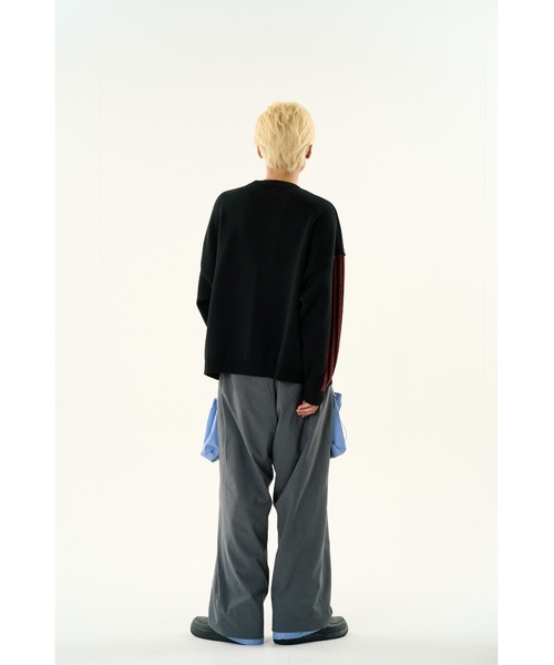 DISCOVERED(ディスカバード)の「LAME LAME LINE COTTON KNIT(ニット/セーター・メンズ・グレー/ブラック・LARGE/SMALL)」の18枚目の写真