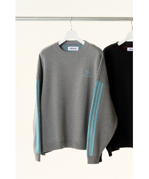 DISCOVERED(ディスカバード)の「LAME LAME LINE COTTON KNIT(ニット/セーター・メンズ・グレー/ブラック・LARGE/SMALL)」の5枚目の写真