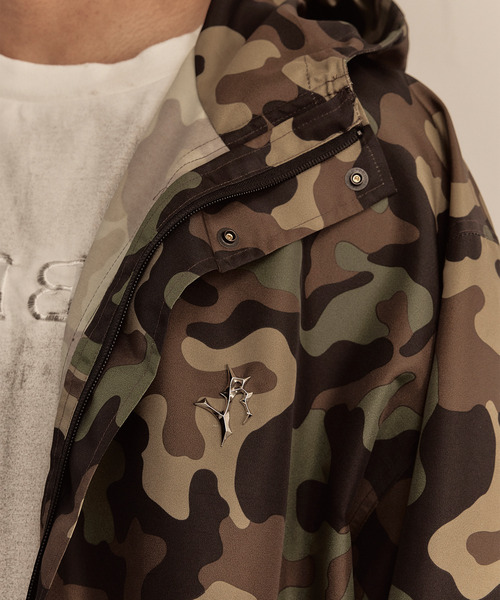 LIBERE(リベーレ)の「LIBERE リベーレ / OVERSIZED RAIN COAT 撥水オーバーサイズモッズコート レインコート / 251111-251112(モッズコート・メンズ・カモフラージュ/ブラック・LARGE/MEDIUM/SMALL)」の20枚目の写真
