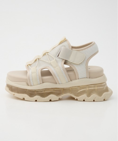 RODEO CROWNS WIDE BOWL（ロデオクラウンズワイドボウル）の「クリアソール ボリュームサンダル（サンダル・レディース・マルチ/オフホワイト/ブラック・MEDIUM/SMALL/LARGE）」の16枚目の写真