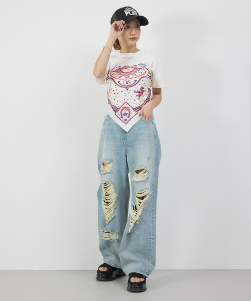 RODEO CROWNS WIDE BOWL（ロデオクラウンズワイドボウル）の「クリアソール ボリュームサンダル（サンダル・レディース・マルチ/オフホワイト/ブラック・MEDIUM/SMALL/LARGE）」の9枚目の写真