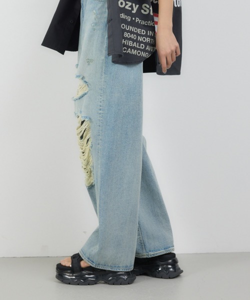 RODEO CROWNS WIDE BOWL（ロデオクラウンズワイドボウル）の「クリアソール ボリュームサンダル（サンダル・レディース・マルチ/オフホワイト/ブラック・MEDIUM/SMALL/LARGE）」の6枚目の写真