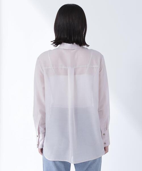 NATURAL BEAUTY BASIC(ナチュラルビューティーベーシック)の「◇シアーシャツシリーズ オーバーフォルム(シャツ/ブラウス・レディース・グレー/ダークブラウン/ベージュ・FREE)」の22枚目の写真
