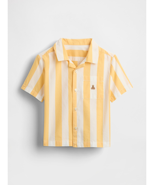 GAP（ギャップ）の「オーガニックコットン カバナシャツ (幼児・ベビー)（シャツ/ブラウス・キッズ・ライトブルー/イエロー・70cm/80ｃｍ/90cm/95cm/100cm/110cm/105cm）」の4枚目の写真