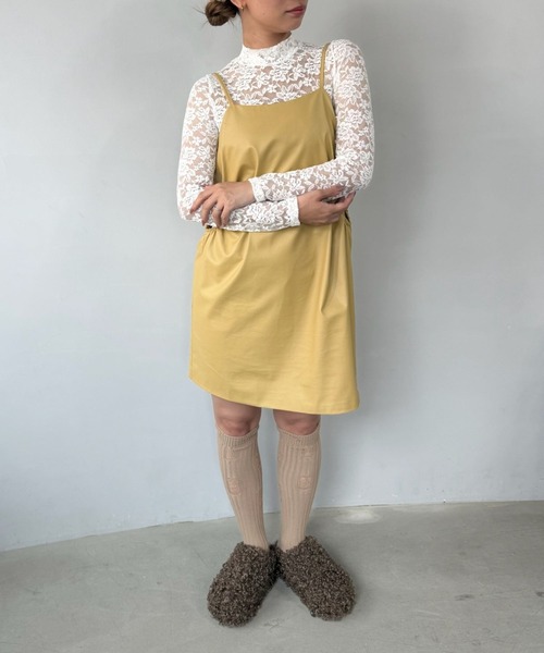 SANSeLF（サンセルフ）の「【SANSeLF】 レースボディスーツ ロングスリーブ ハイネックフィット sanw25s074（その他トップス・レディース・ホワイト/ブラック・FREE）」の2枚目の写真