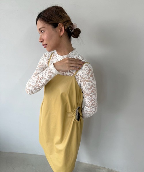 SANSeLF（サンセルフ）の「【SANSeLF】 レースボディスーツ ロングスリーブ ハイネックフィット sanw25s074（その他トップス・レディース・ホワイト/ブラック・FREE）」の4枚目の写真