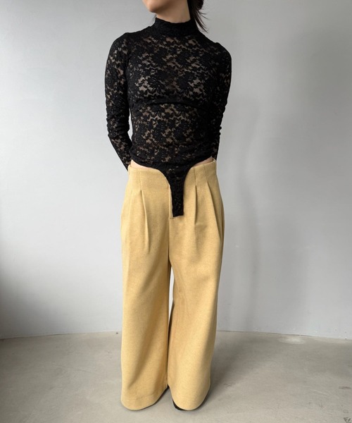 SANSeLF（サンセルフ）の「【SANSeLF】 レースボディスーツ ロングスリーブ ハイネックフィット sanw25s074（その他トップス・レディース・ホワイト/ブラック・FREE）」の11枚目の写真